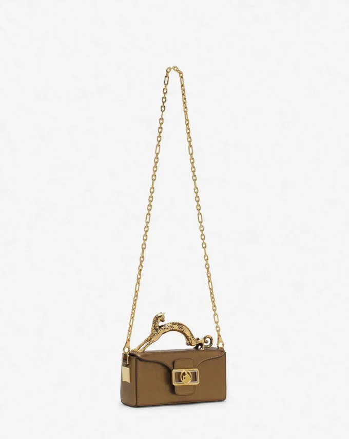 Bolso Nano Pencil Cat en piel granulada metalizada Bolso Nano Pencil Cat en piel granulada metalizada