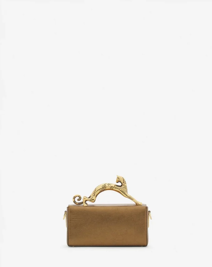 Bolso Nano Pencil Cat en piel granulada metalizada Bolso Nano Pencil Cat en piel granulada metalizada