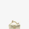 Bolso Nano Pencil Cat en piel metalizada craquelada Bolso Nano Pencil Cat en piel metalizada craquelada