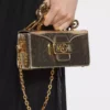 Bolso Nano Pencil Cat en piel metalizada craquelada Bolso Nano Pencil Cat en piel metalizada craquelada