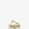 Bolso Nano Pencil Cat en piel metalizada craquelada Bolso Nano Pencil Cat en piel metalizada craquelada