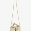 Bolso Nano Pencil Cat en piel metalizada craquelada Bolso Nano Pencil Cat en piel metalizada craquelada