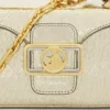 Bolso Nano Pencil Cat en piel metalizada craquelada Bolso Nano Pencil Cat en piel metalizada craquelada