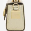 Bolso Nano Pencil Cat en piel metalizada craquelada Bolso Nano Pencil Cat en piel metalizada craquelada