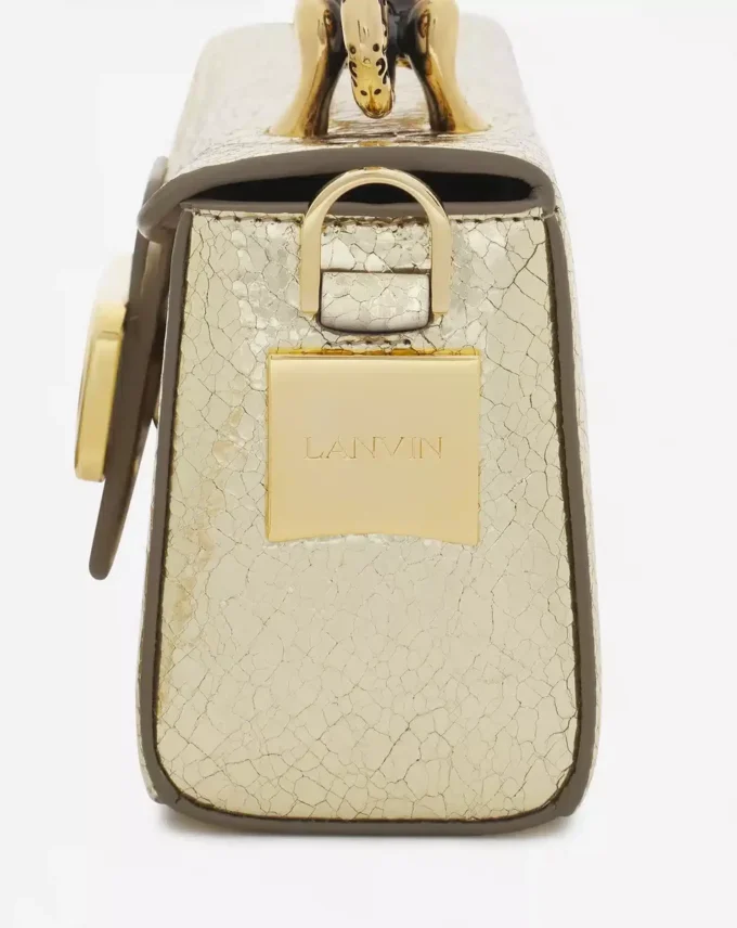 Bolso Nano Pencil Cat en piel metalizada craquelada Bolso Nano Pencil Cat en piel metalizada craquelada