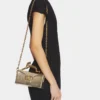 Bolso Nano Pencil Cat en piel metalizada craquelada Bolso Nano Pencil Cat en piel metalizada craquelada