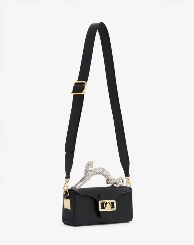 Bolso Nano Pencil Cat en piel y strass Bolso Nano Pencil Cat en piel y strass