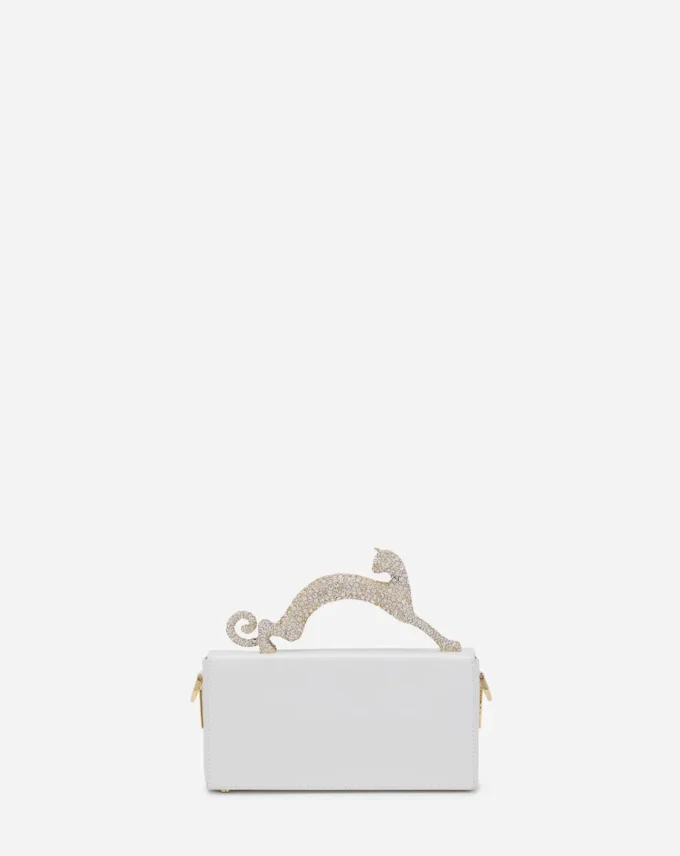 Bolso Pencil Cat de cuero y pedrería Bolso Pencil Cat de cuero y pedrería