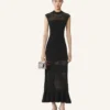 Vestido con detalles de encaje en viscosa
