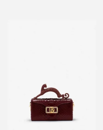 Bolso Pencil Cat Python y Rhinestone