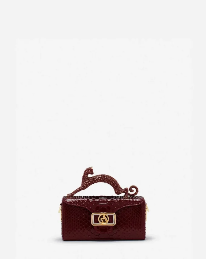 Bolso Pencil Cat Python y Rhinestone