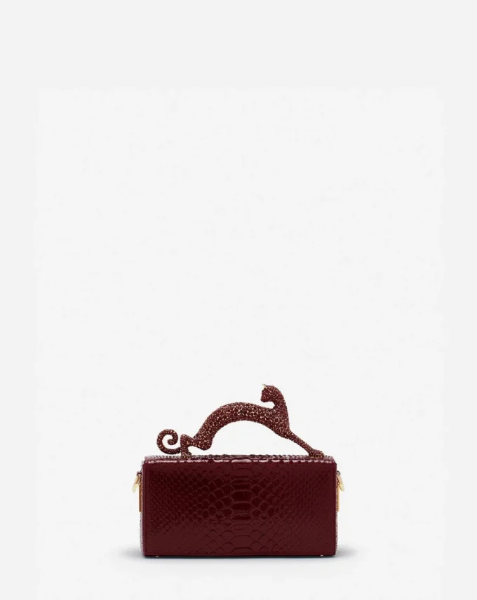 Bolso Pencil Cat Python y Rhinestone
