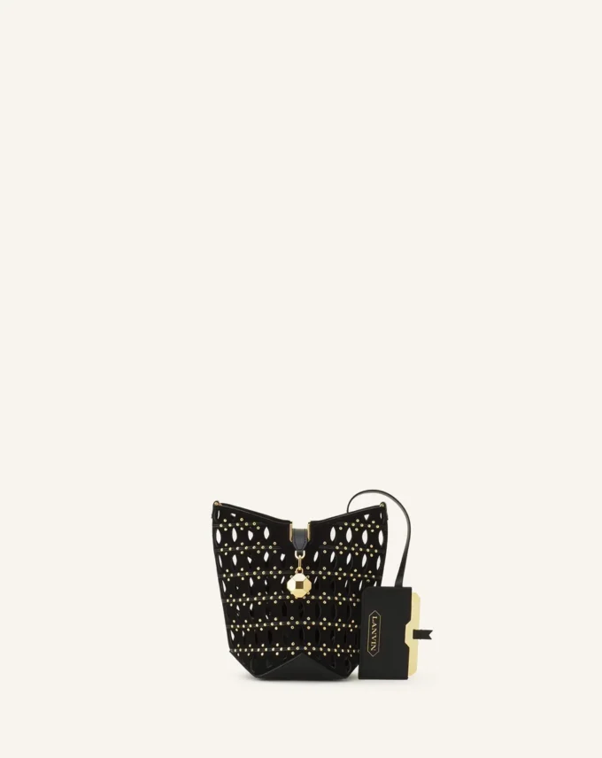 Bolso tipo cubo Catch Nano de Lanvin en ante Bolso tipo cubo Catch Nano de Lanvin en ante