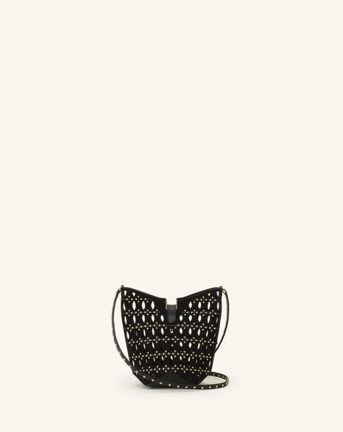 Bolso tipo cubo Catch Nano de Lanvin en ante Bolso tipo cubo Catch Nano de Lanvin en ante