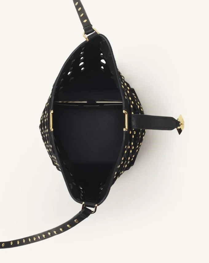 Bolso tipo cubo Catch Nano de Lanvin en ante Bolso tipo cubo Catch Nano de Lanvin en ante