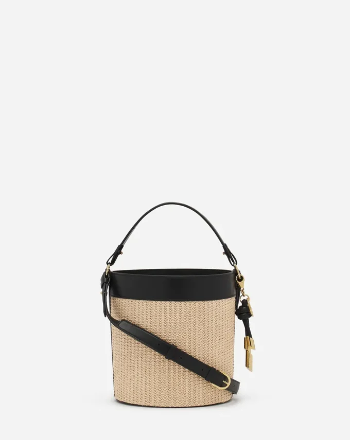 Bolso tipo cubo Séquence Raffia