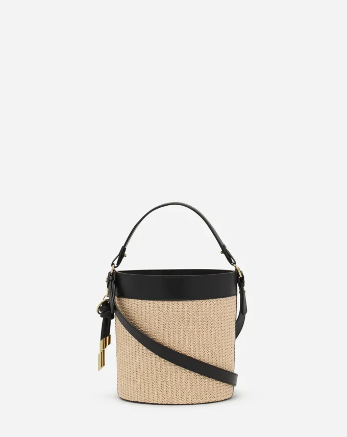 Bolso tipo cubo Séquence Raffia