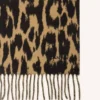Bufanda de lana con estampado de leopardo Bufanda de lana con estampado de leopardo