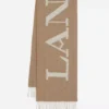 Bufanda de lana con flecos Lanvin Signature