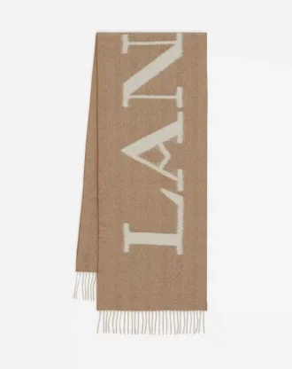 Bufanda de lana con flecos Lanvin Signature