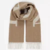 Bufanda de lana con flecos Lanvin Signature