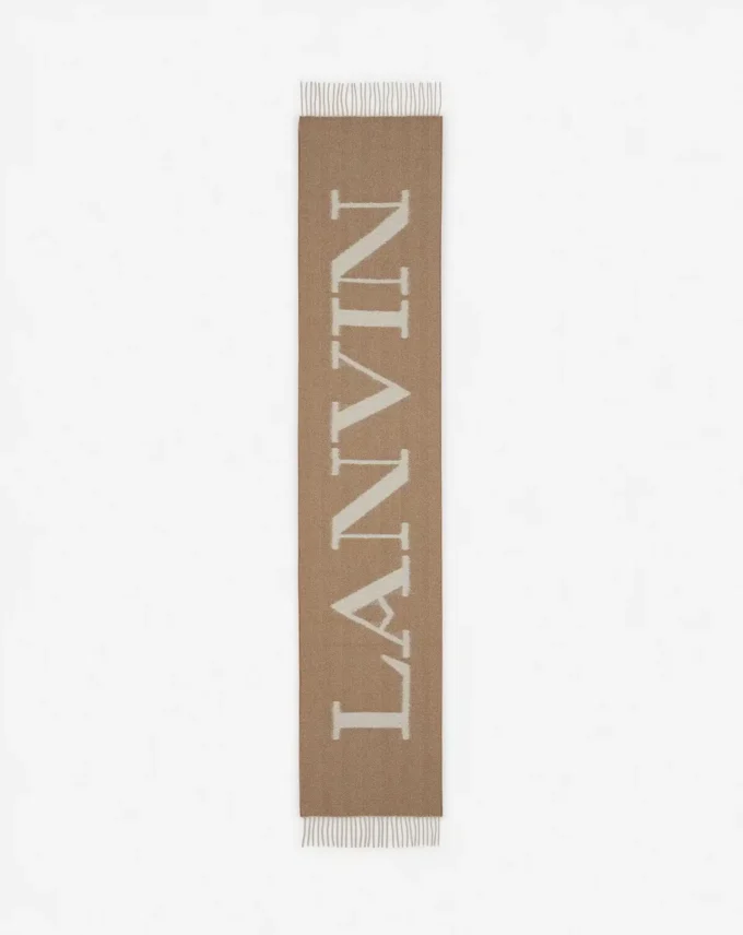 Bufanda de lana con flecos Lanvin Signature