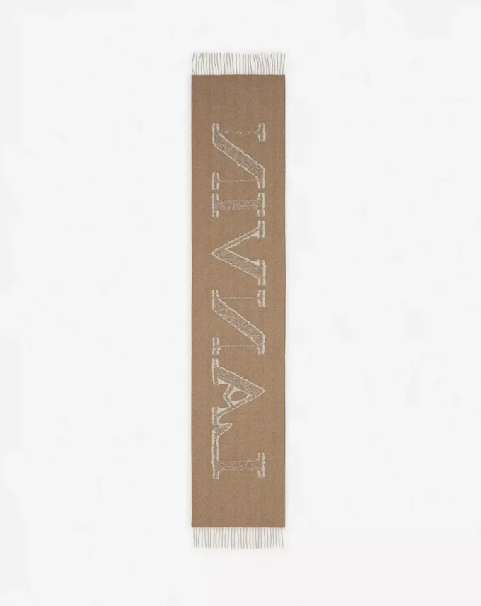 Bufanda de lana con flecos Lanvin Signature