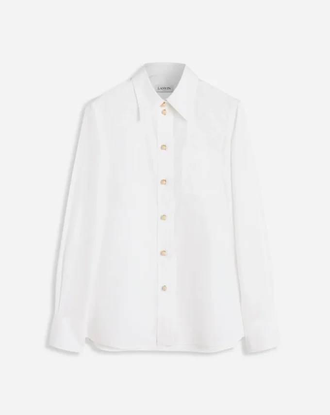 Camisa de manga larga en popelín