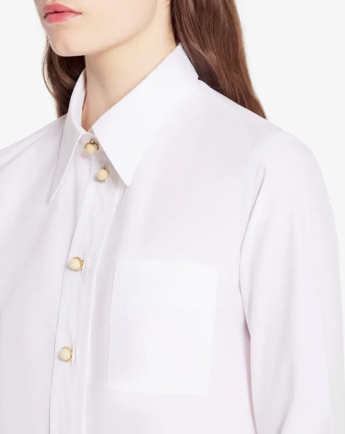 Camisa de manga larga en popelín