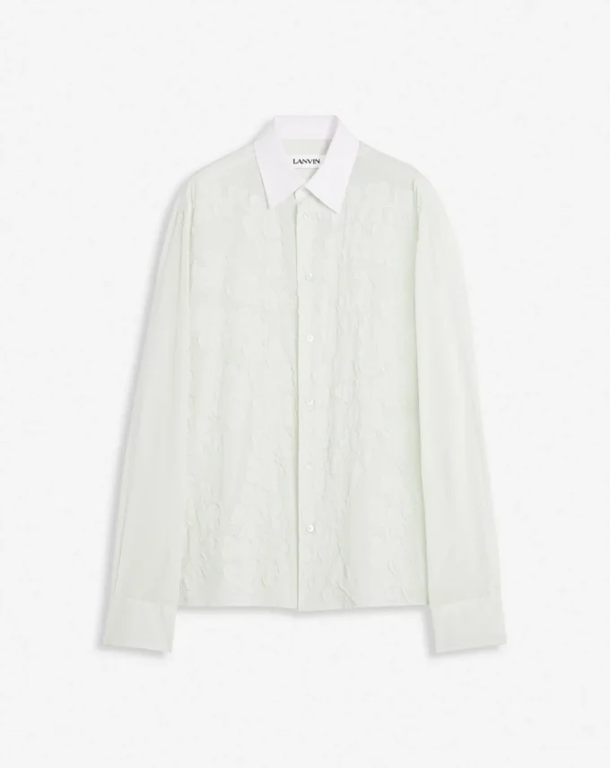Camisa de voile de algodón con aberturas