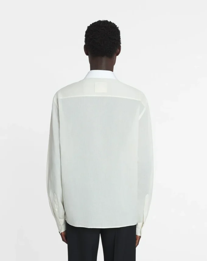 Camisa de voile de algodón con aberturas