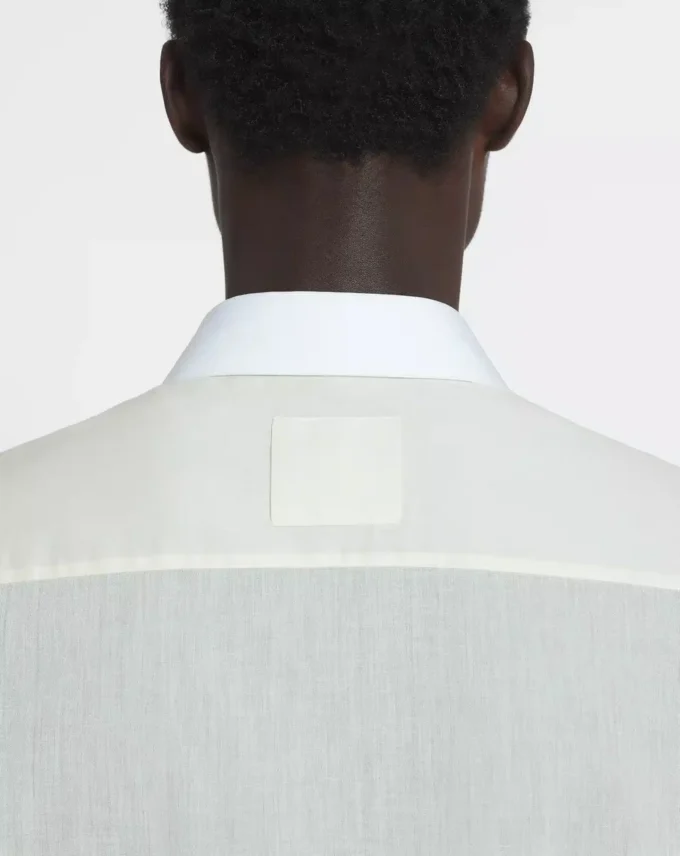 Camisa de voile de algodón con aberturas