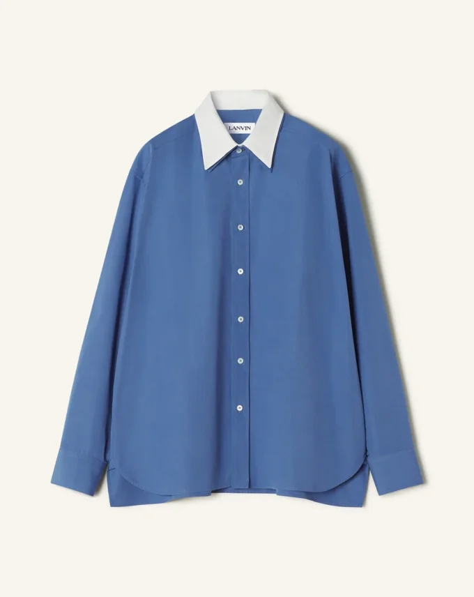 Camisa oversize de popelín de algodón Camisa oversize de popelín de algodón
