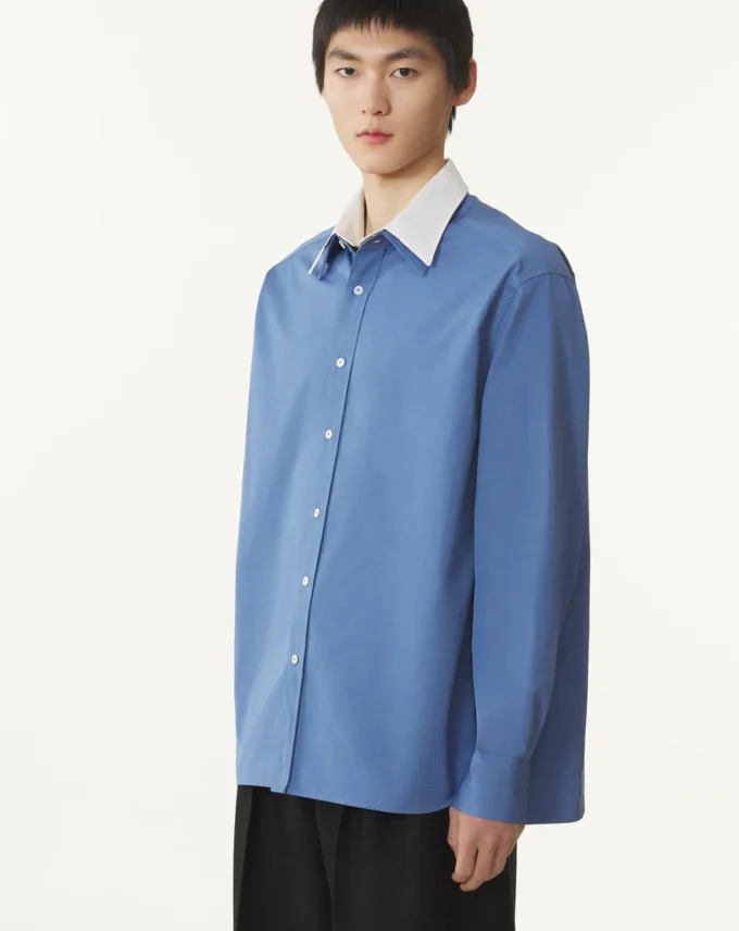 Camisa oversize de popelín de algodón Camisa oversize de popelín de algodón