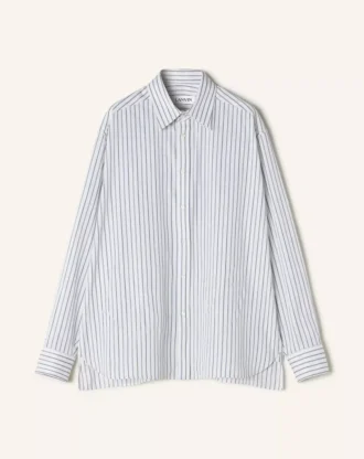Camisa oversize de popelín de algodón a rayas