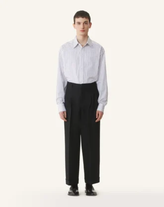 Camisa oversize de popelín de algodón a rayas
