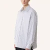 Camisa oversize de popelín de algodón a rayas