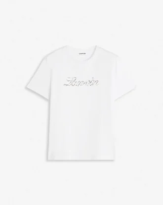 Camiseta con bordado de cuentas Lanvin