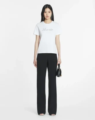 Camiseta con bordado de cuentas Lanvin