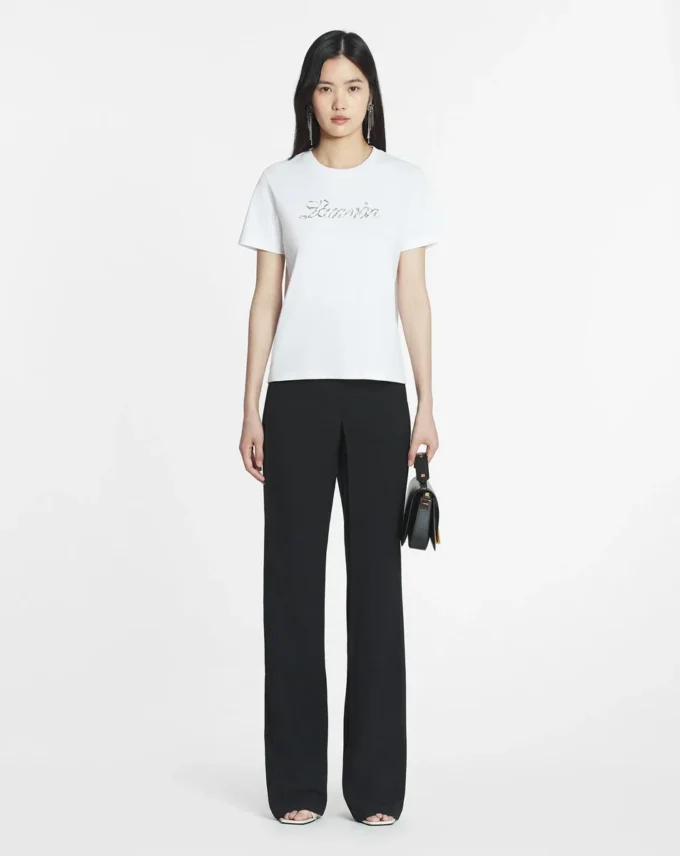 Camiseta con bordado de cuentas Lanvin