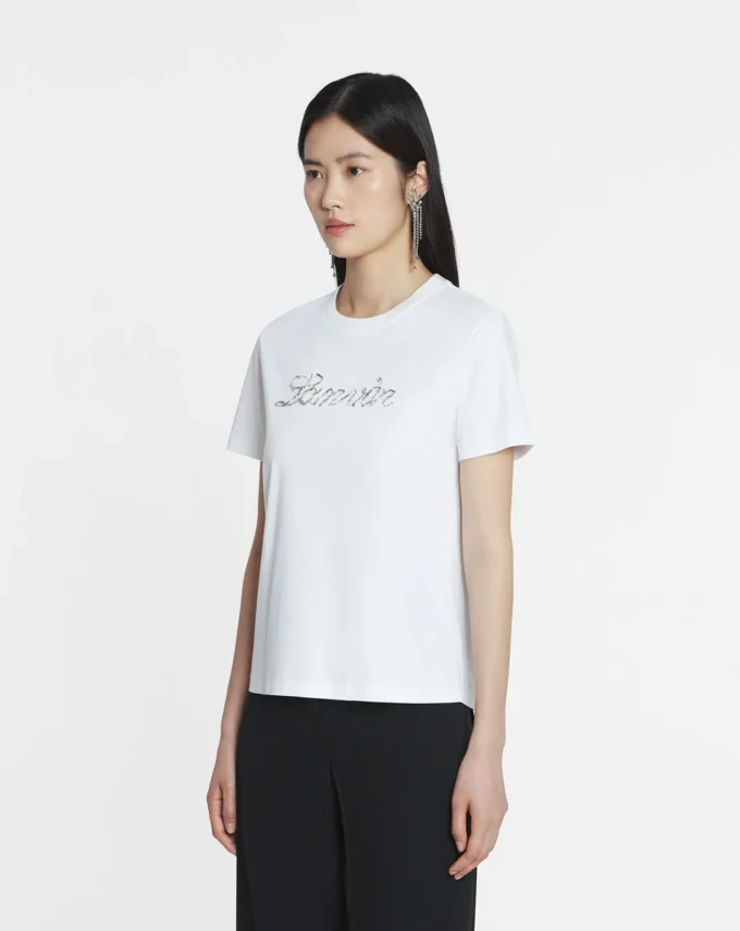 Camiseta con bordado de cuentas Lanvin