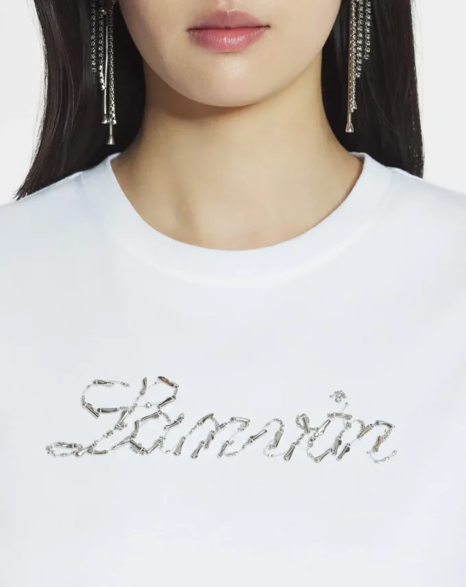 Camiseta con bordado de cuentas Lanvin