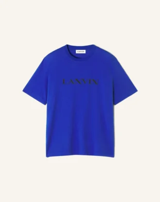 Camiseta de algodón bordada Lanvin