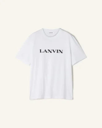Camiseta de algodón bordada Lanvin