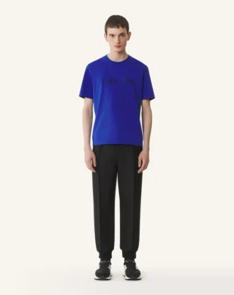 Camiseta de algodón bordada Lanvin