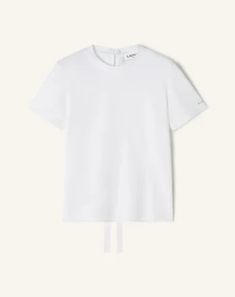 Camiseta de algodón con detalle de cinta