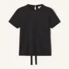 Camiseta de algodón con detalle de cinta Camiseta de algodón con detalle de cinta