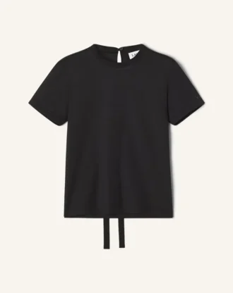 Camiseta de algodón con detalle de cinta
