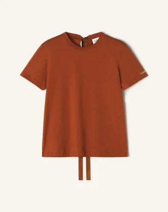 Camiseta de algodón con detalle de cinta