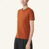 Camiseta de algodón con detalle de cinta Camiseta de algodón con detalle de cinta